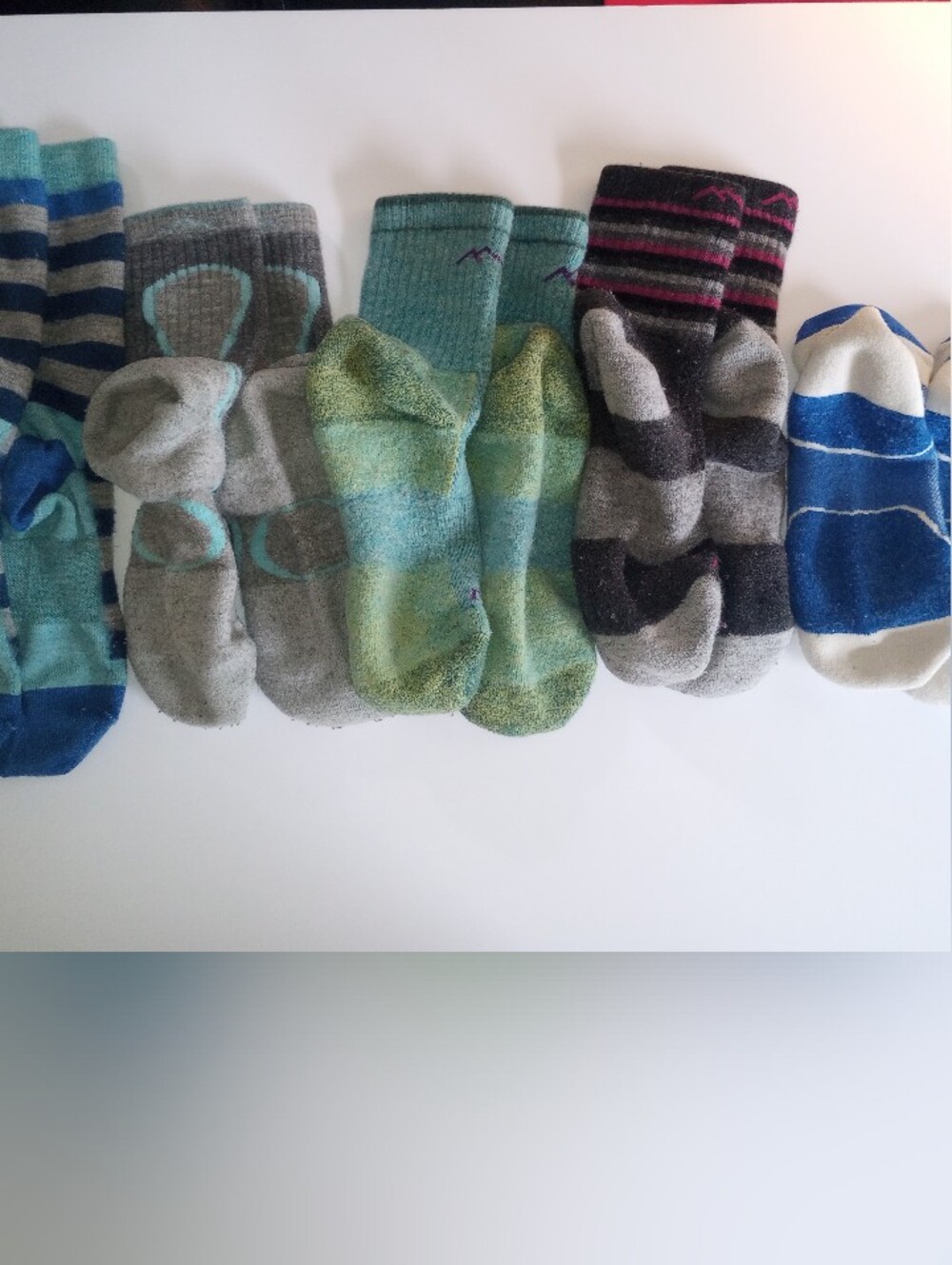 Darn Tough Socks, 5 pairs, Washed, Women's Medium - Made in USA!
